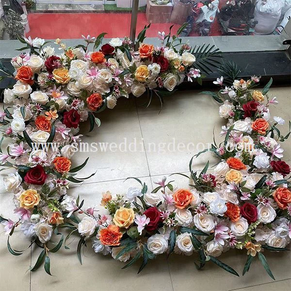 outdoor wedding altar flowers