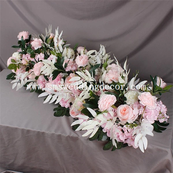 green floral table runner